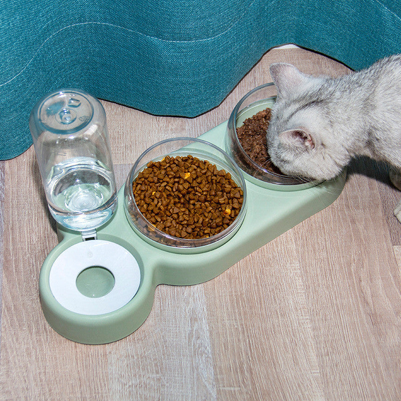 Automatic Pet Feeder & Water Bowl – Raised Double Bowl for Cats & Dogs