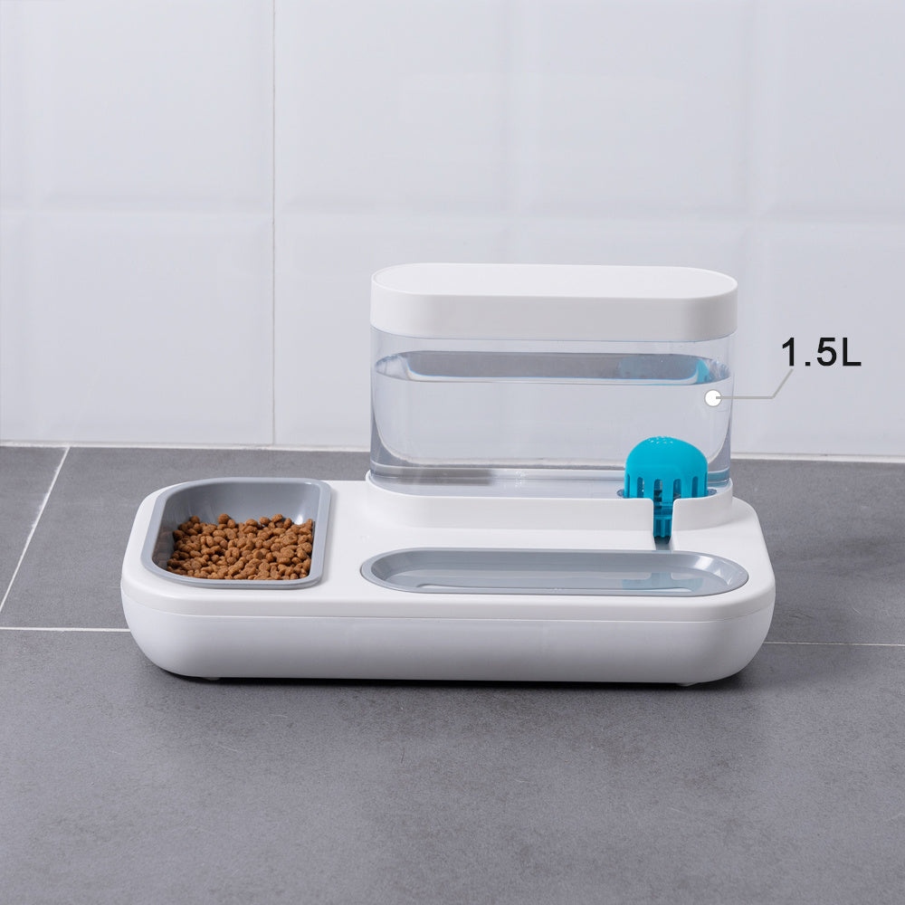 Automatic Pet Feeder & Water Fountain – 1.5L Cat & Dog Bowl for Puppies & Kittens