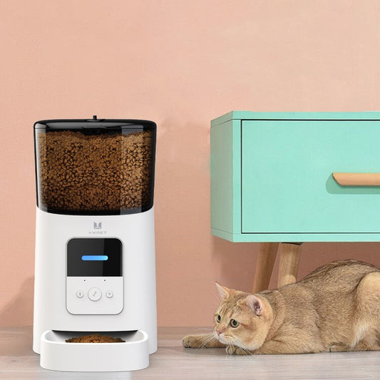 Automatic smart pet feeder for cats and dogs with WiFi app control