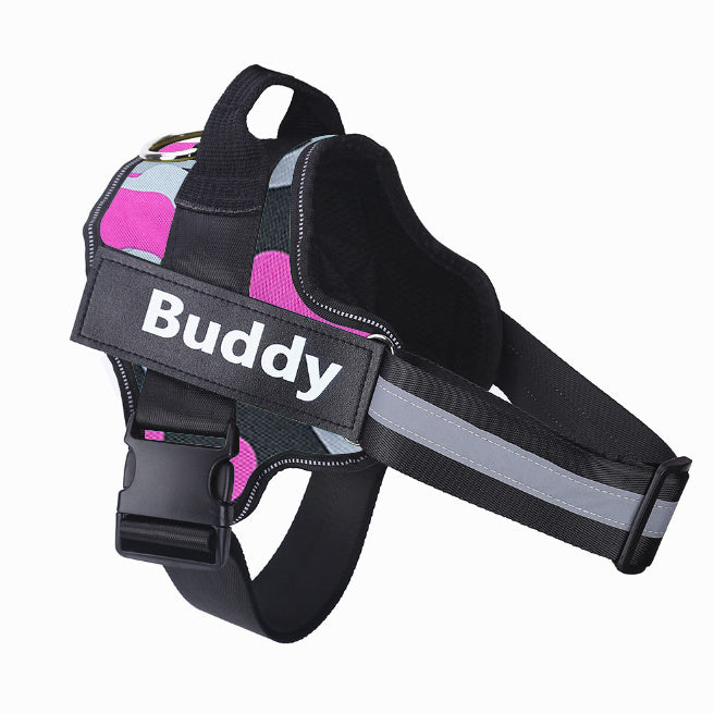 Personalized No-Pull Dog Harness – Reflective, Breathable & Adjustable Vest with Custom Name Patch