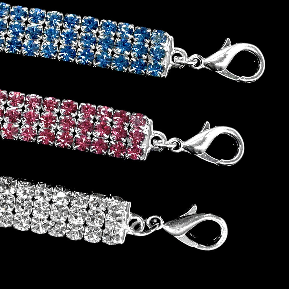 Bling Rhinestone Dog & Cat Collar – Crystal Leash for Small & Medium Pets