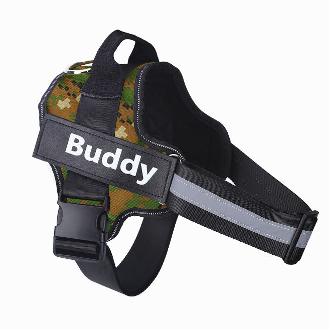 Personalized No-Pull Dog Harness – Reflective, Breathable & Adjustable Vest with Custom Name Patch