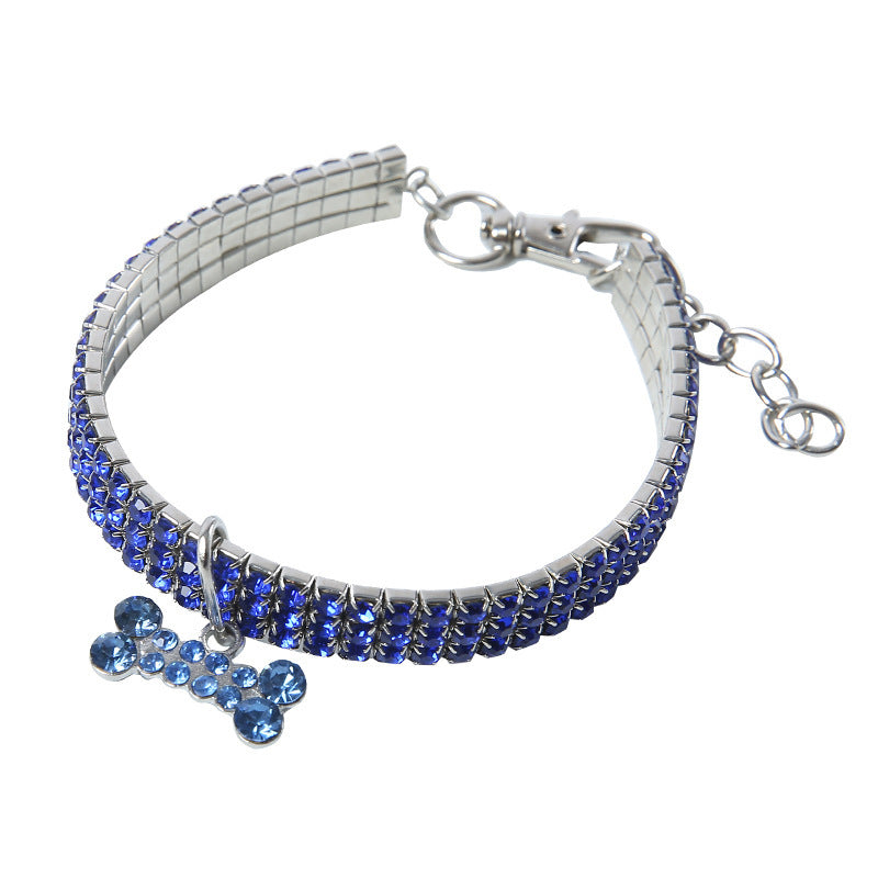 Bling Rhinestone Dog & Cat Collar – Crystal Leash for Small & Medium Pets