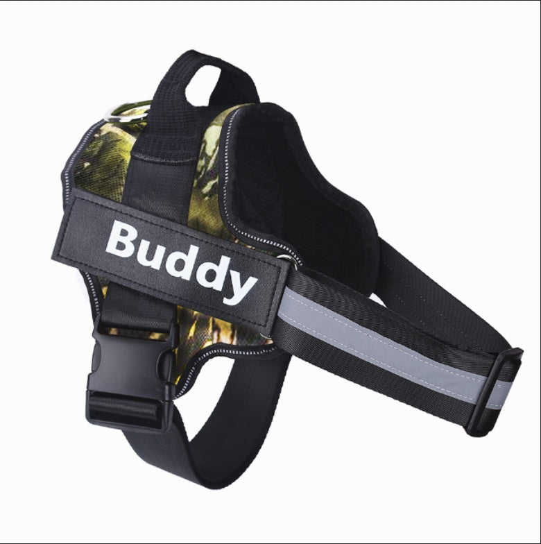 Personalized No-Pull Dog Harness – Reflective, Breathable & Adjustable Vest with Custom Name Patch