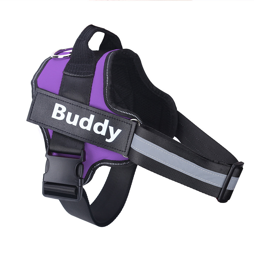 Personalized No-Pull Dog Harness – Reflective, Breathable & Adjustable Vest with Custom Name Patch