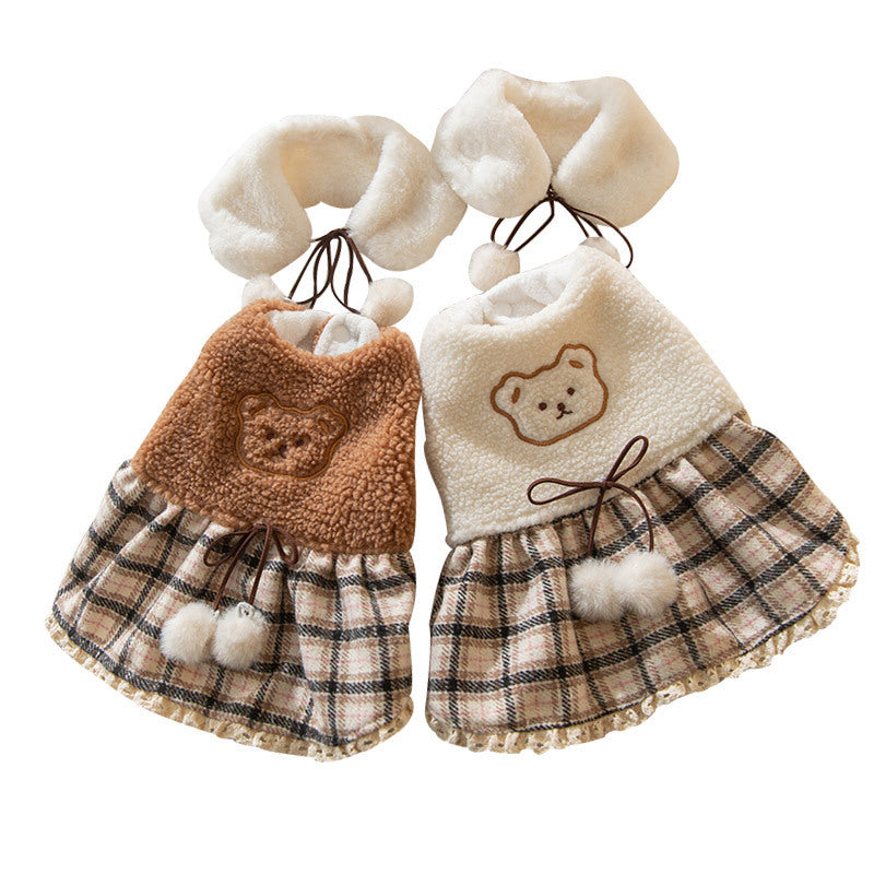 Cute Puppy Bear Dress – Fashionable Pet Clothing for Small Dogs