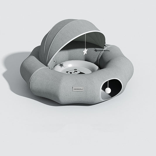 Foldable cat tunnel for play and crawling