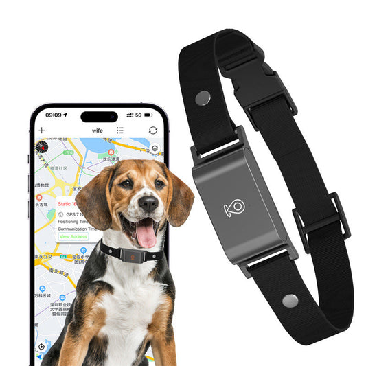 Waterproof GPS pet tracker on collar