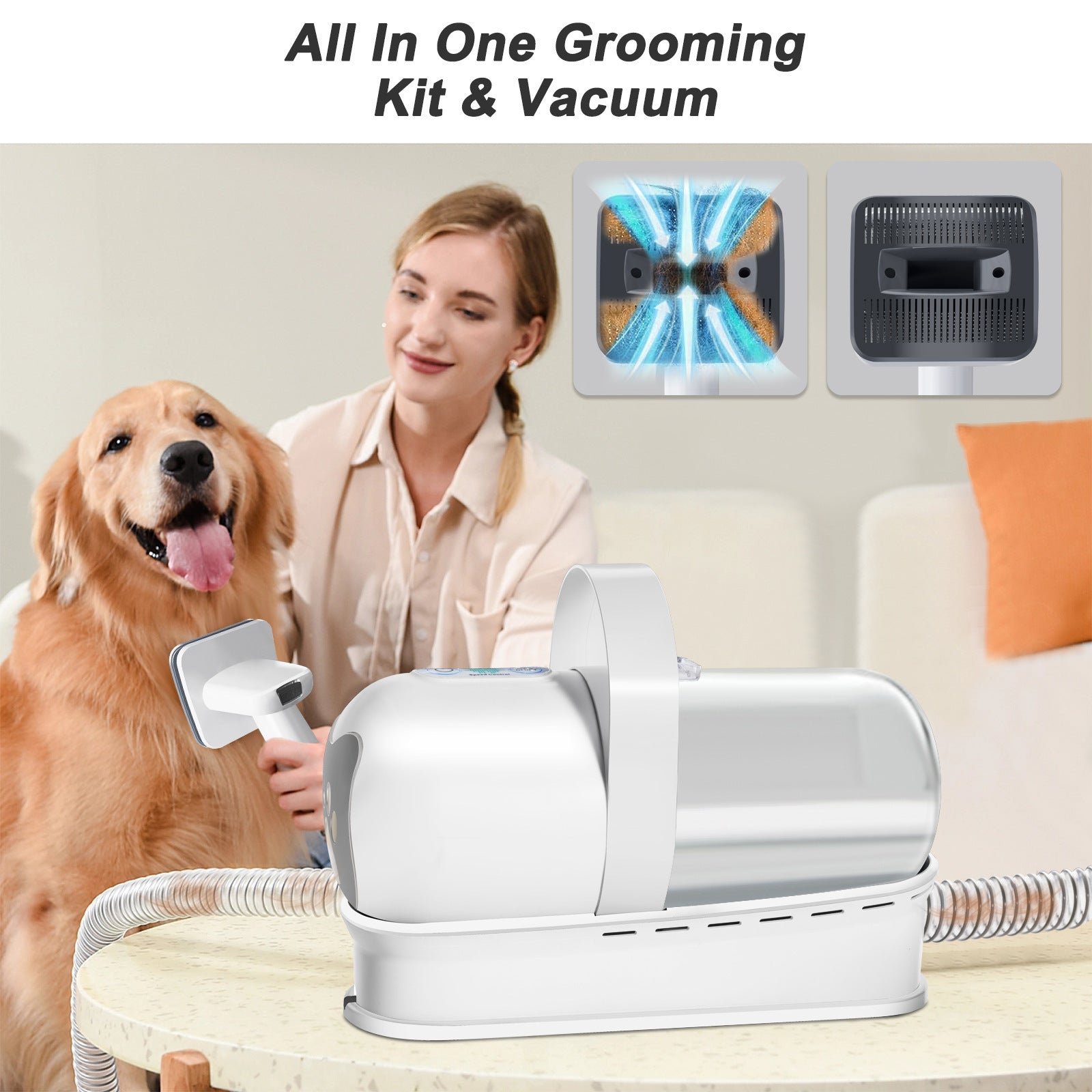 7-in-1 Pet Grooming Vacuum Kit for Cats and Dogs – Multifunctional Trimming & Deshedding Tool