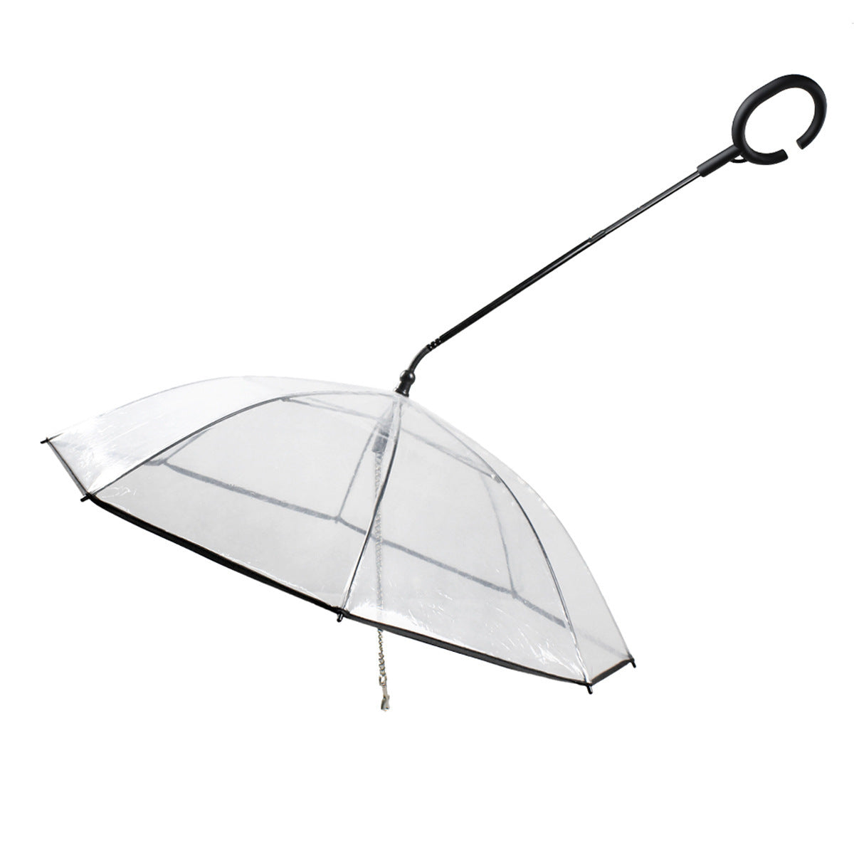 Adjustable Transparent C-Shaped Pet Umbrella – Rain Protector for Dogs & Cats