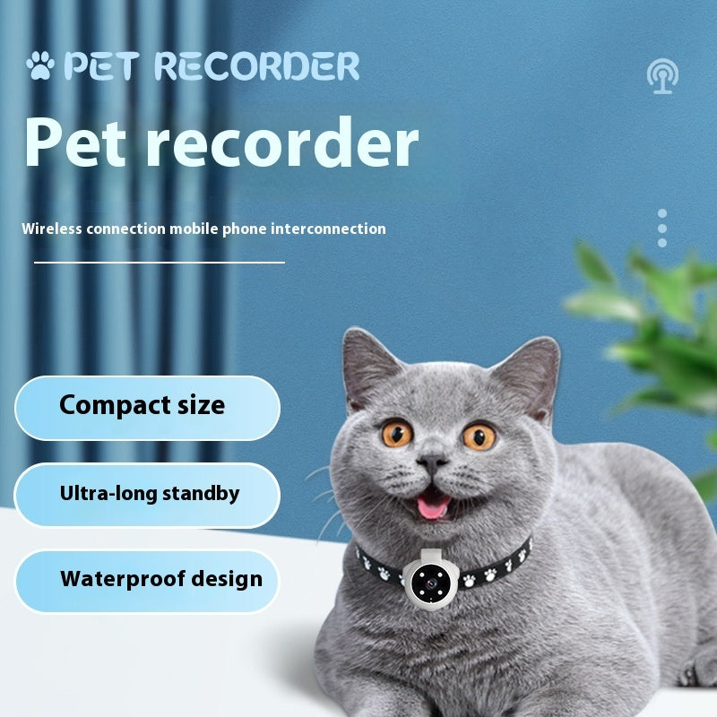Pet Tracker & Camera Collar – Motion Recording Action Camera for Dogs & Cats