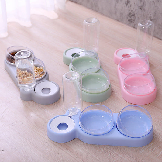 Automatic Pet Feeder & Water Bowl – Raised Double Bowl for Cats & Dogs