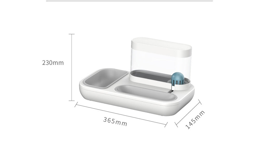Automatic Pet Feeder & Water Fountain – 1.5L Cat & Dog Bowl for Puppies & Kittens