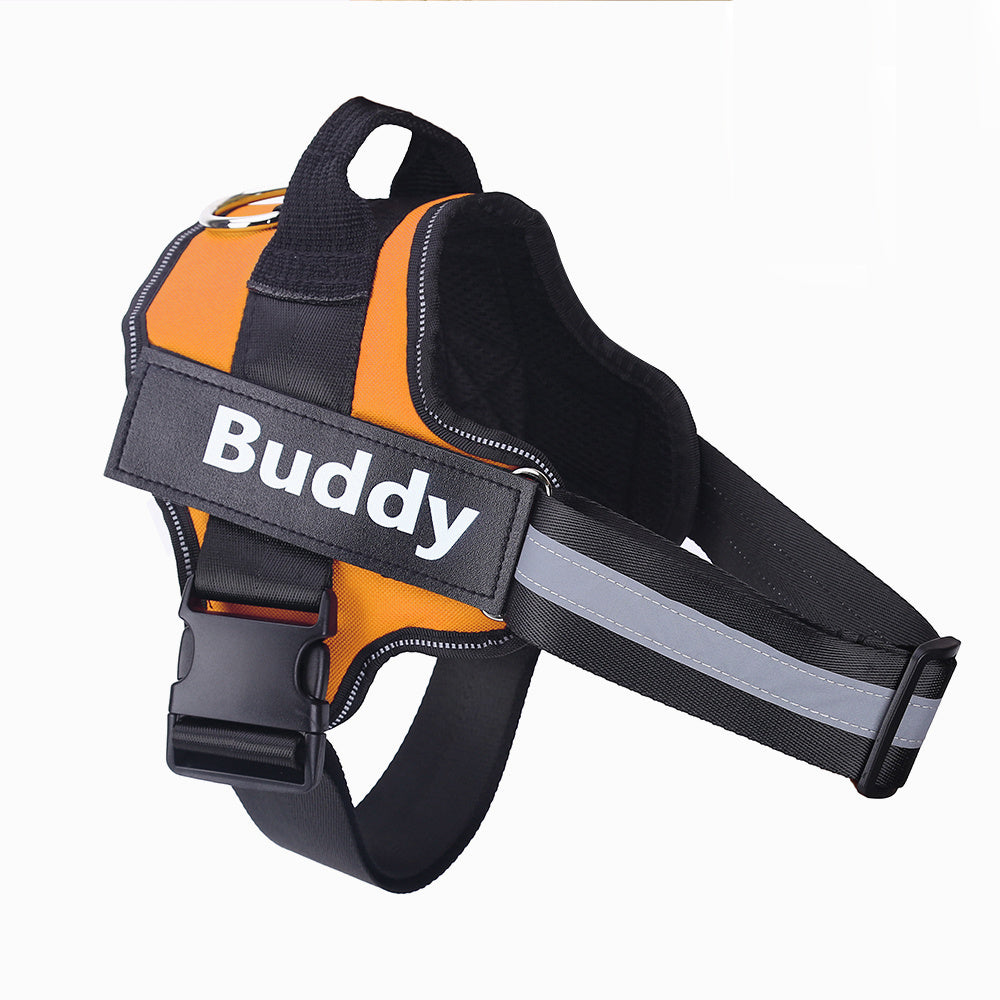 Personalized No-Pull Dog Harness – Reflective, Breathable & Adjustable Vest with Custom Name Patch