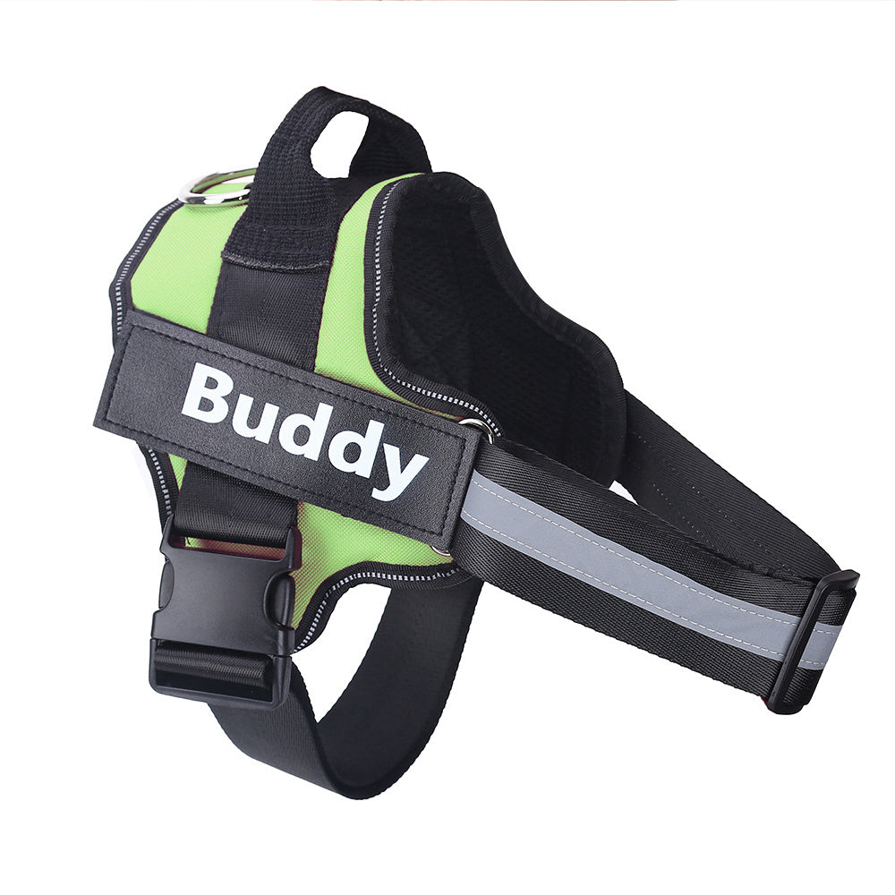 Personalized No-Pull Dog Harness – Reflective, Breathable & Adjustable Vest with Custom Name Patch
