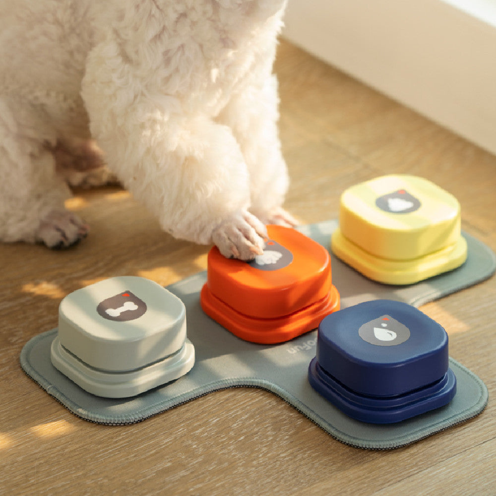4-color recordable pet communication button for dogs and cats