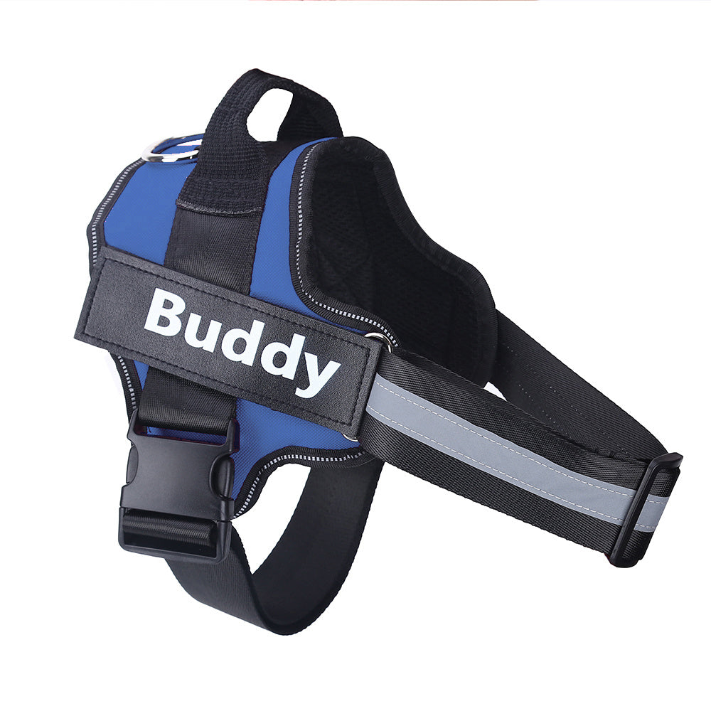 Personalized No-Pull Dog Harness – Reflective, Breathable & Adjustable Vest with Custom Name Patch