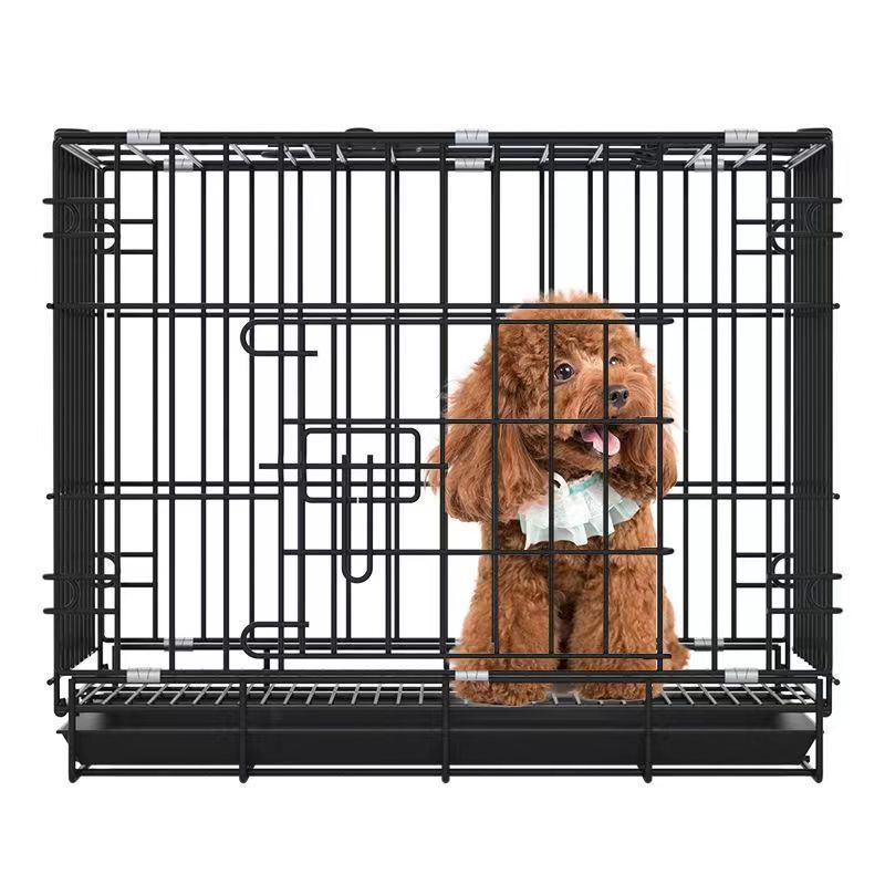Small dog and cat portable pet crate with toilet divider for indoor training