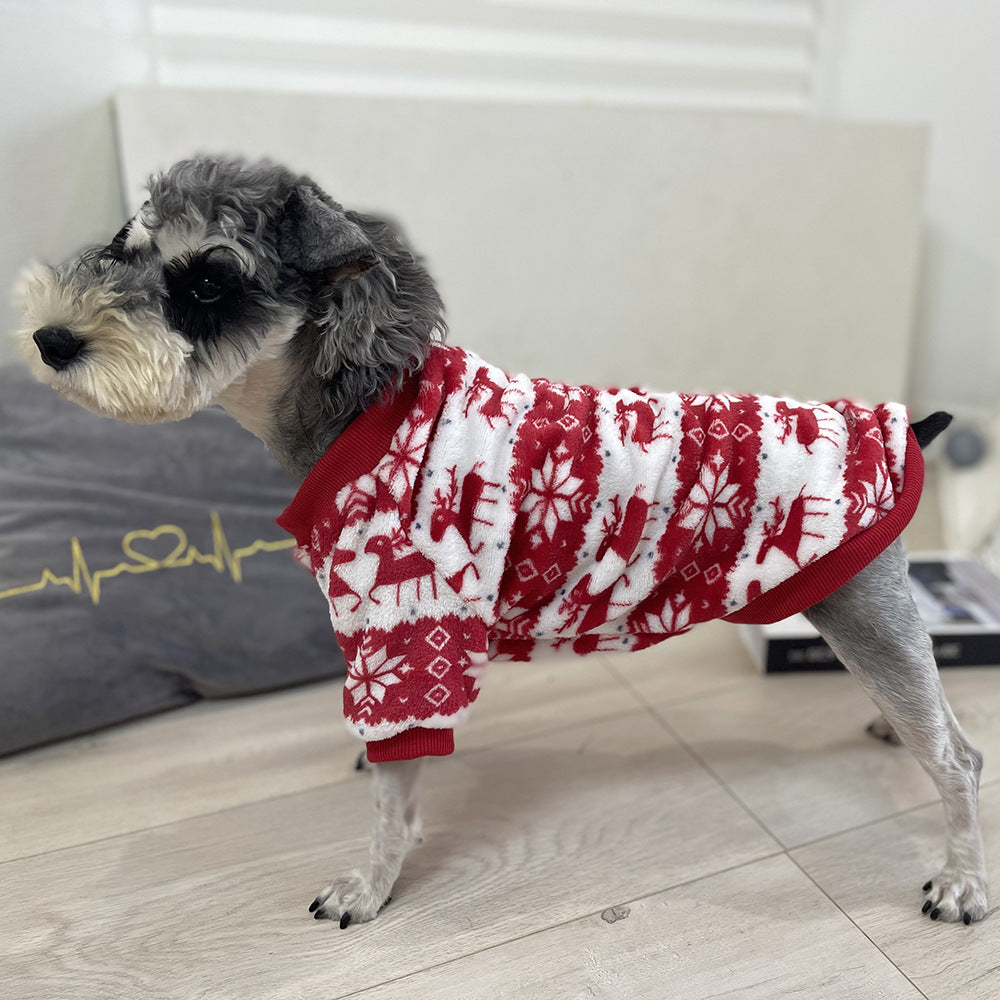Winter Warm Padded Dog Sweater – Cozy Christmas Pet Clothes for Small & Medium Dogs | PetAura