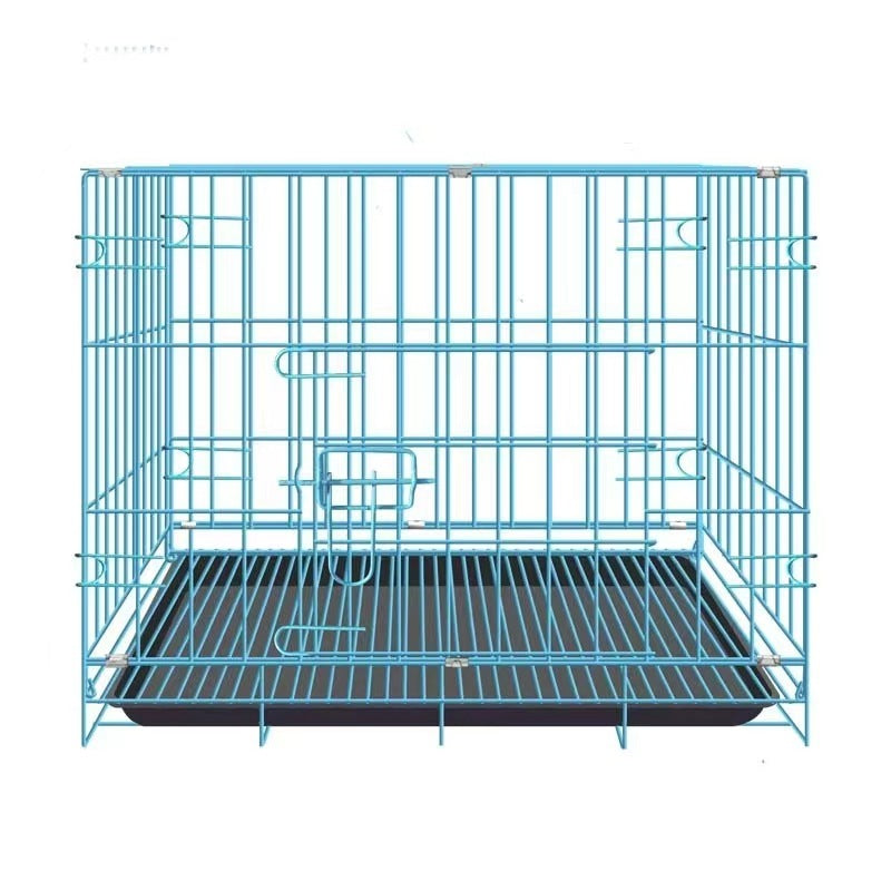 Portable Pet Crate with Toilet Divider – Small Dog & Cat Cage for Indoor Use