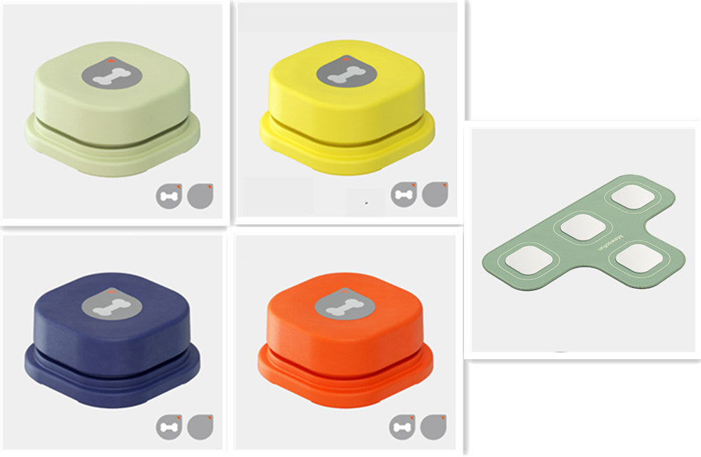 4-color recordable pet communication button for dogs and cats