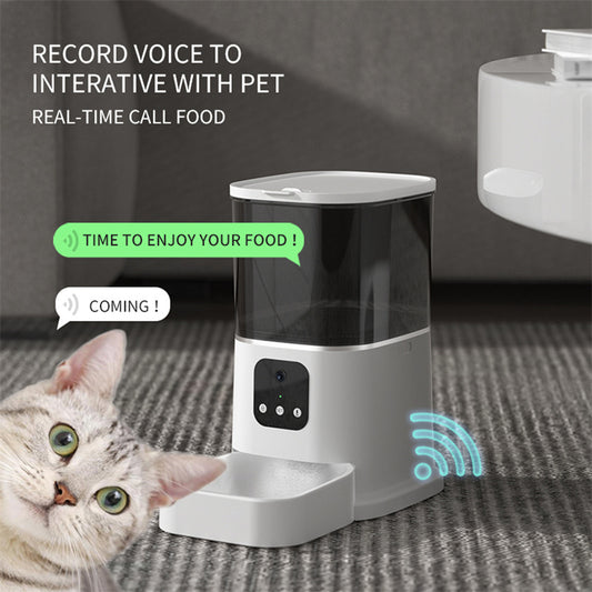 Smart automatic pet feeder with WiFi app control