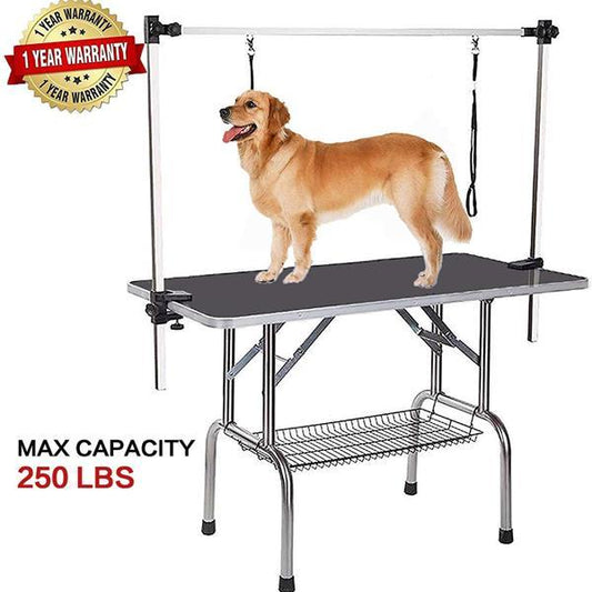 Adjustable Pet Dog Grooming Table with Non-Slip Surface