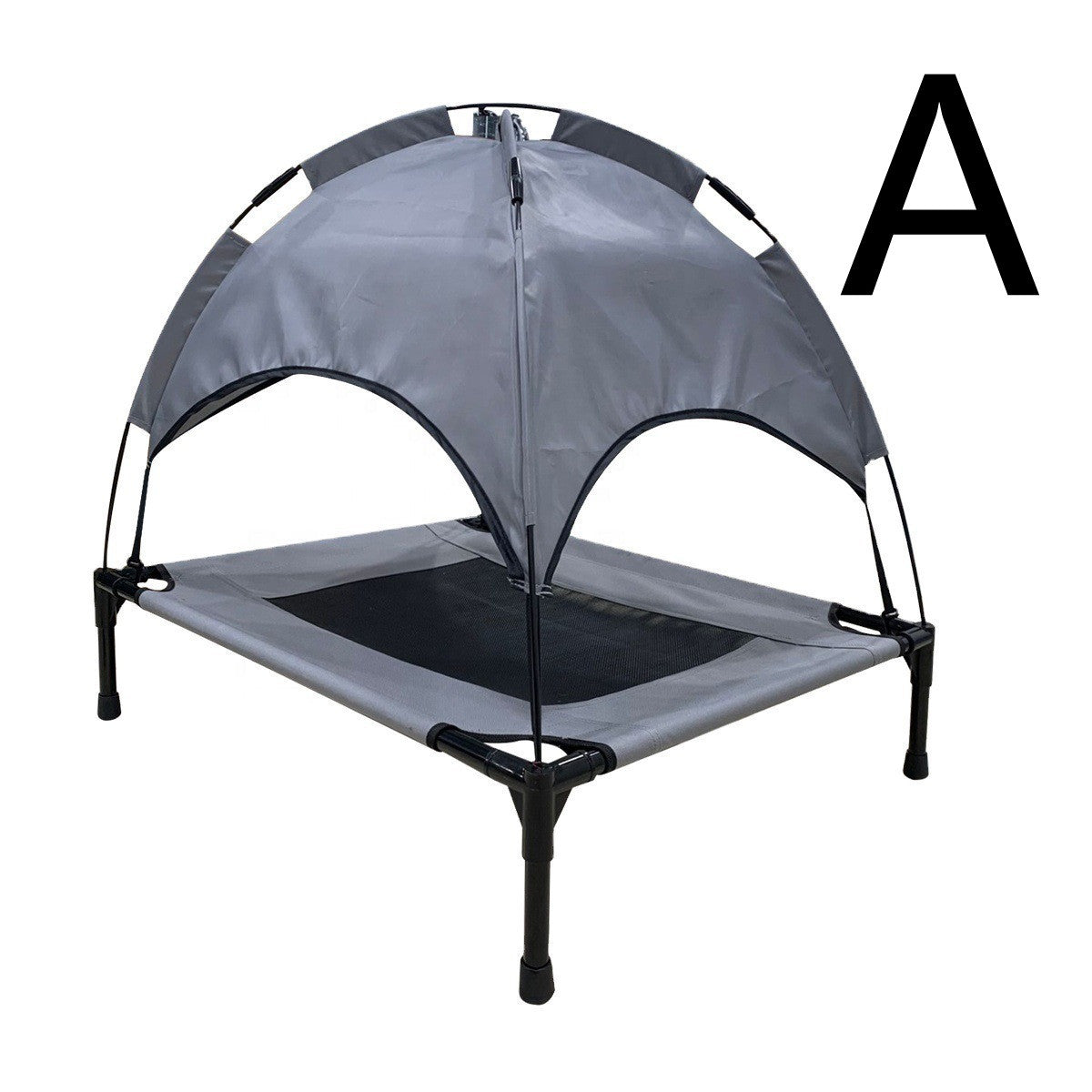Pet Outdoor Loft Bed with Sunshade – Elevated Dog Camping Tent