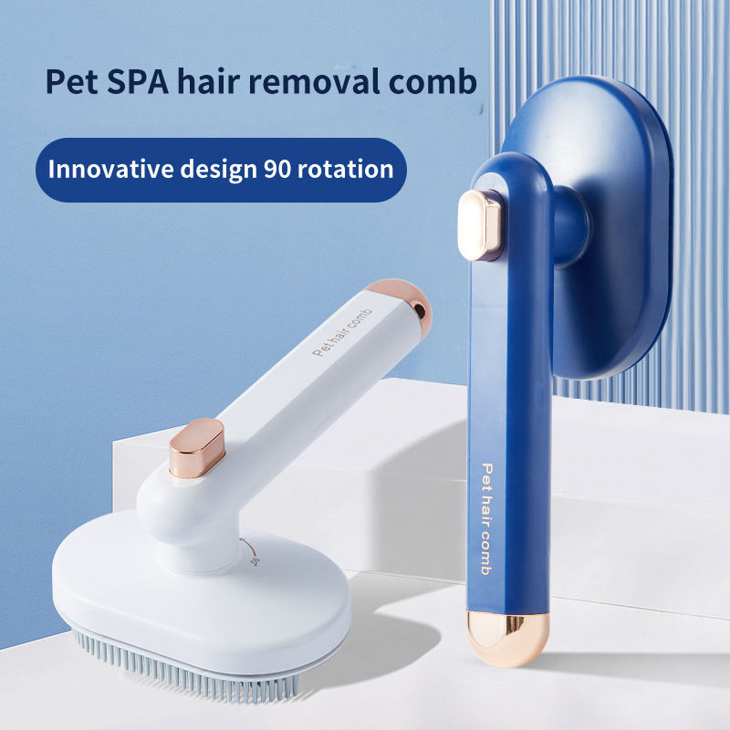 Self-cleaning pet comb for cats and dogs removing loose hair – PetAura