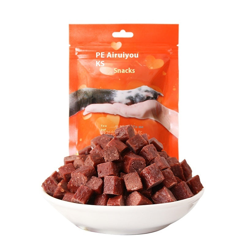 Dried beef  dog training treats