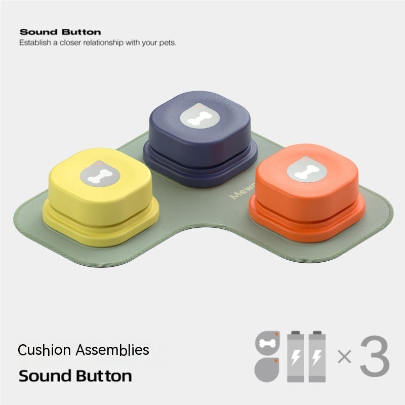 4-Color Recordable Pet Communication Button – Fun Dog & Cat Talking Toy