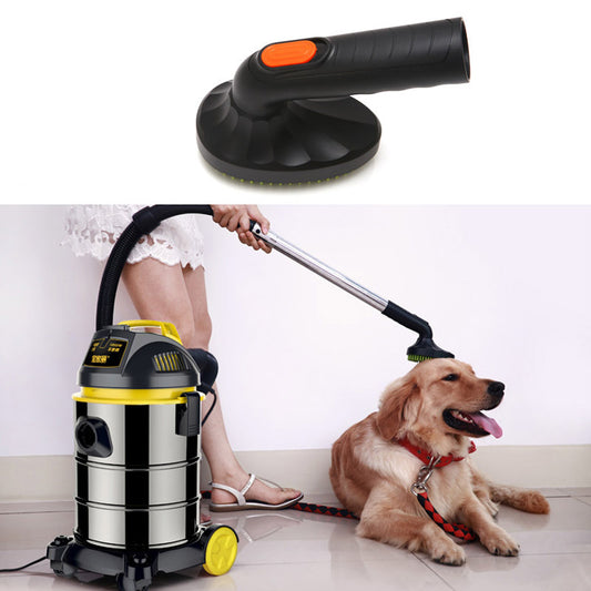 Pet grooming brush vacuum cleaner attachment for removing dog and cat hair