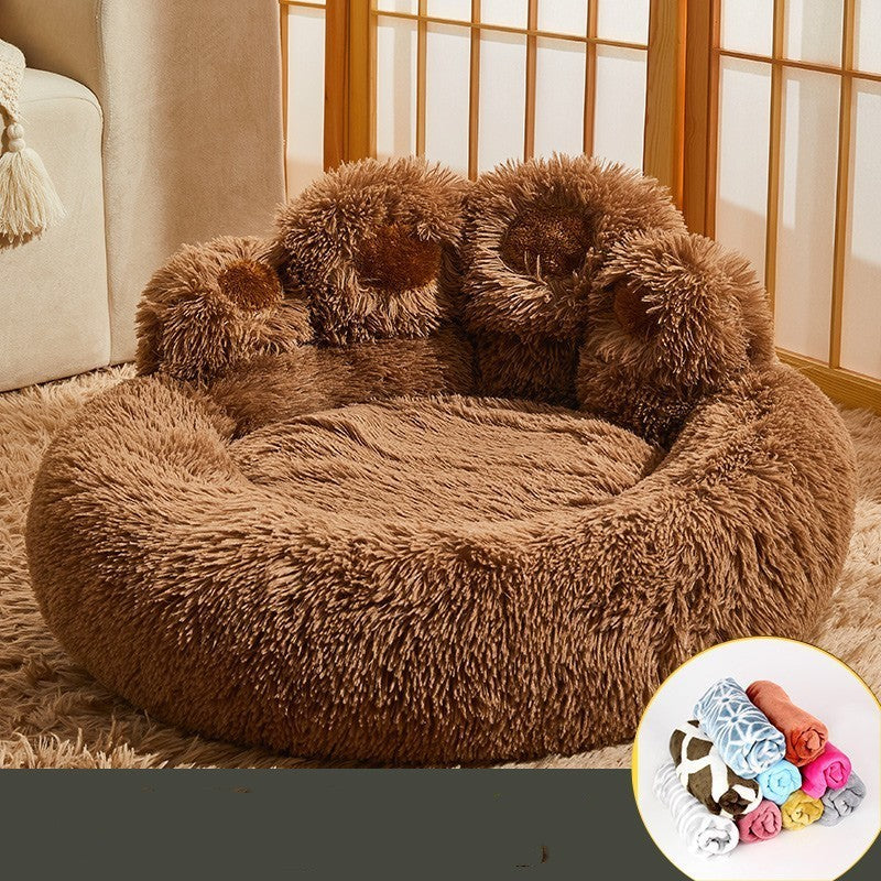 Cozy Fleece Dog Bed | Warm Sofa Mattress for Medium & Large Dogs