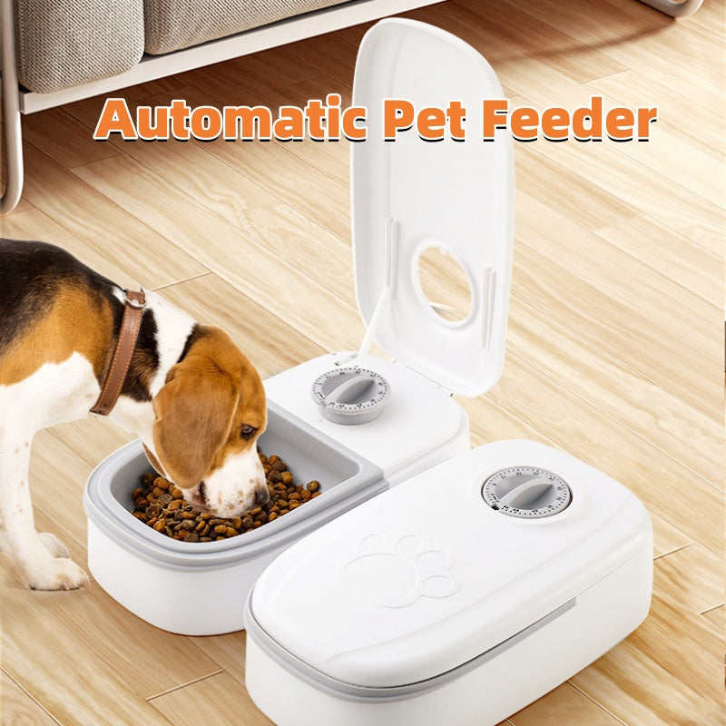 Automatic Pet Feeder – Smart Food Dispenser with Timer & Stainless Steel Bowl for Cats and Dogs