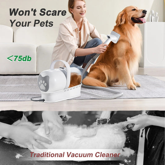 7-in-1 Pet Grooming Vacuum Kit for Cats and Dogs – Multifunctional Trimming & Deshedding Tool