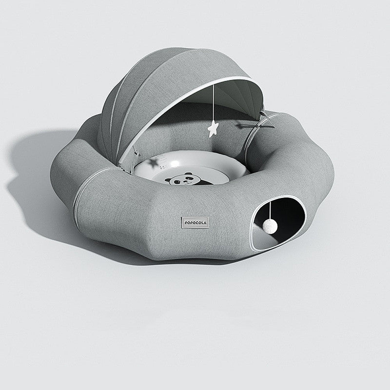 Foldable cat tunnel for play and crawling