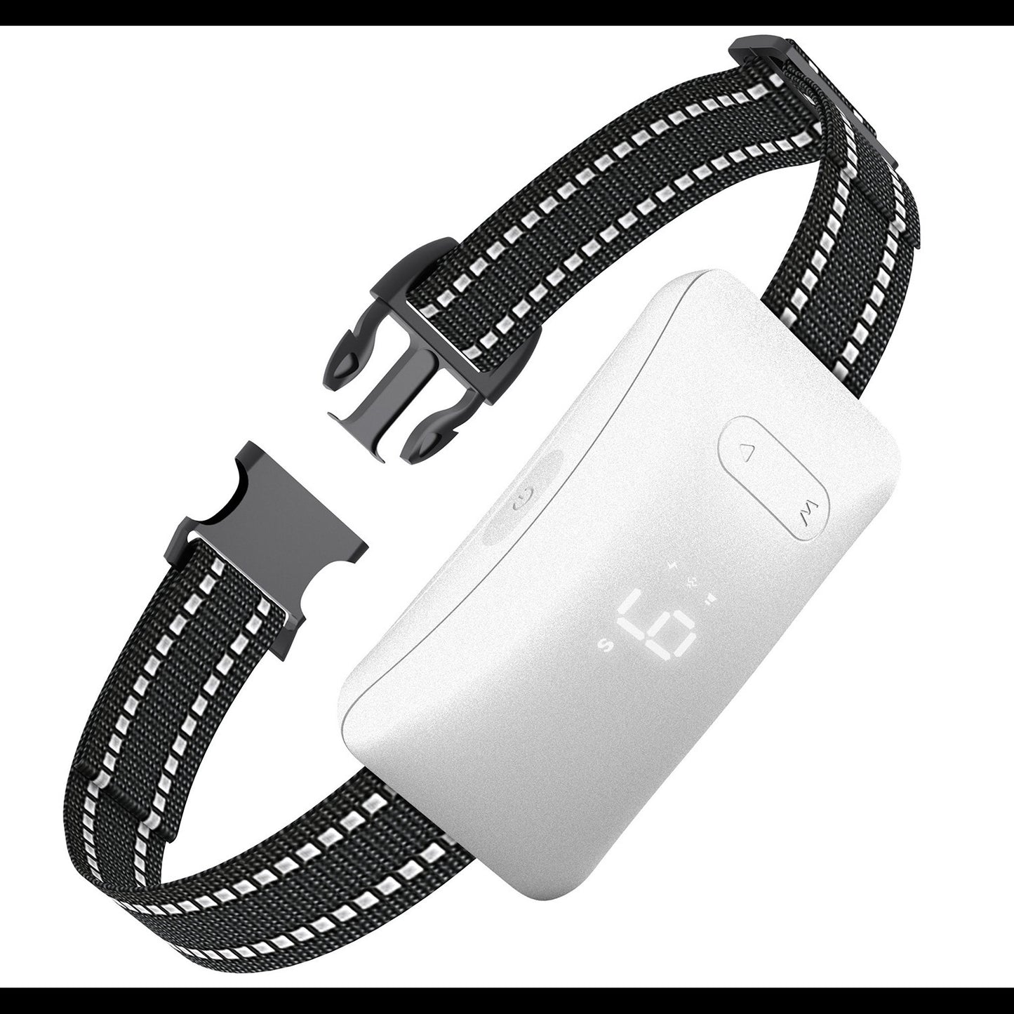 Smart bark control training collar for dogs – adjustable, rechargeable, and weatherproof by PetAura.