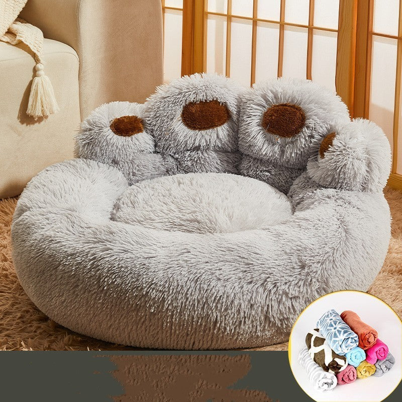Cozy Fleece Dog Bed | Warm Sofa Mattress for Medium & Large Dogs
