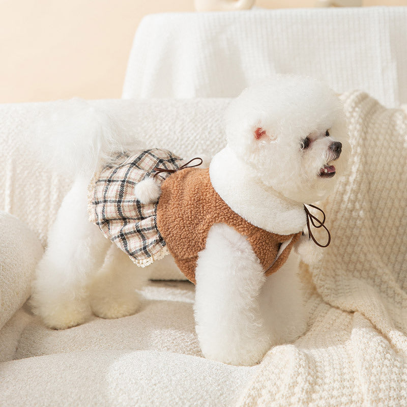 Cute Puppy Bear Dress – Fashionable Pet Clothing for Small Dogs