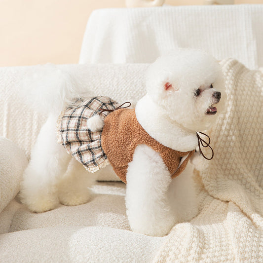 Cute Puppy Bear Dress – Fashionable Pet Clothing for Small Dogs